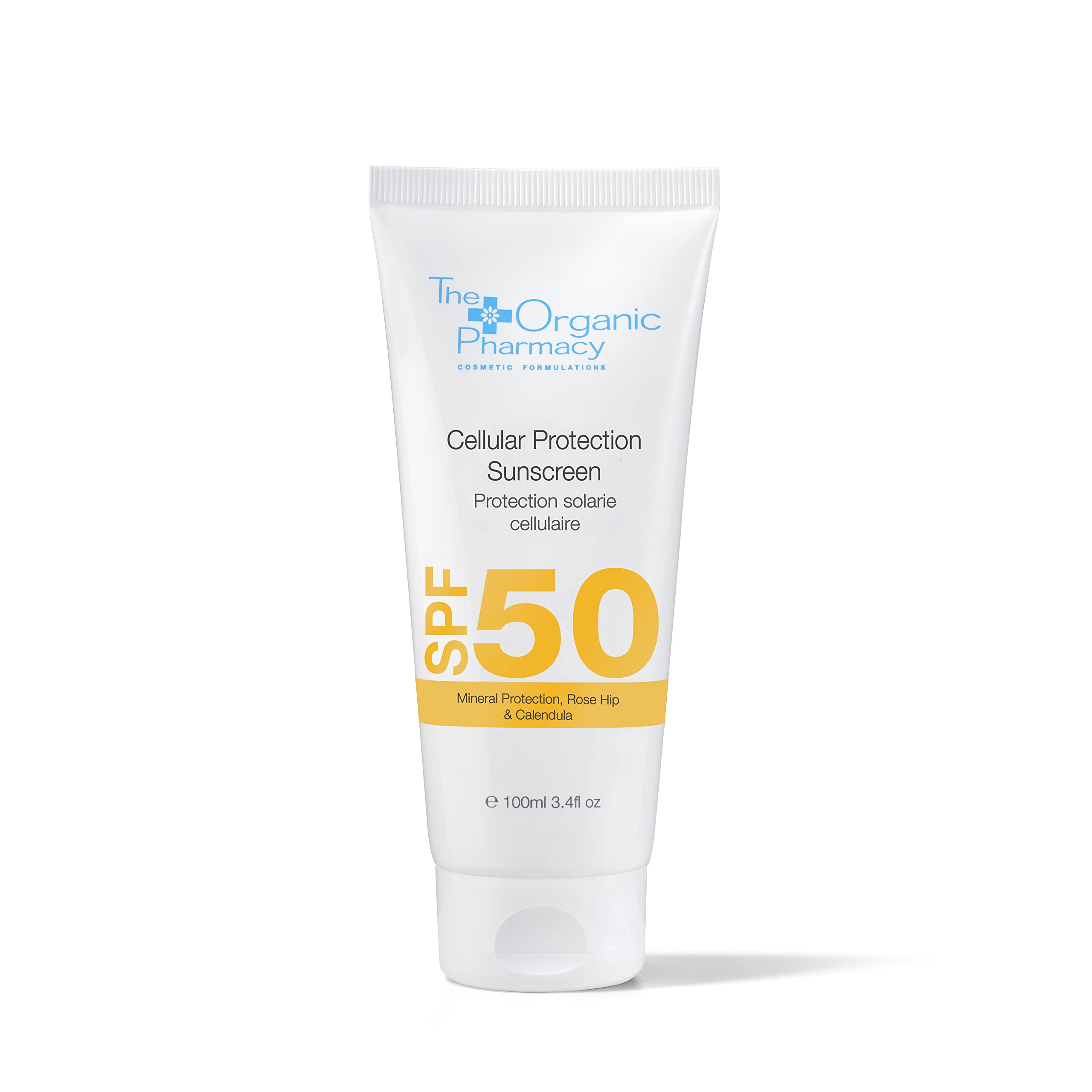 The Organic Pharmacy mineral sunscreen jar ready for daily use