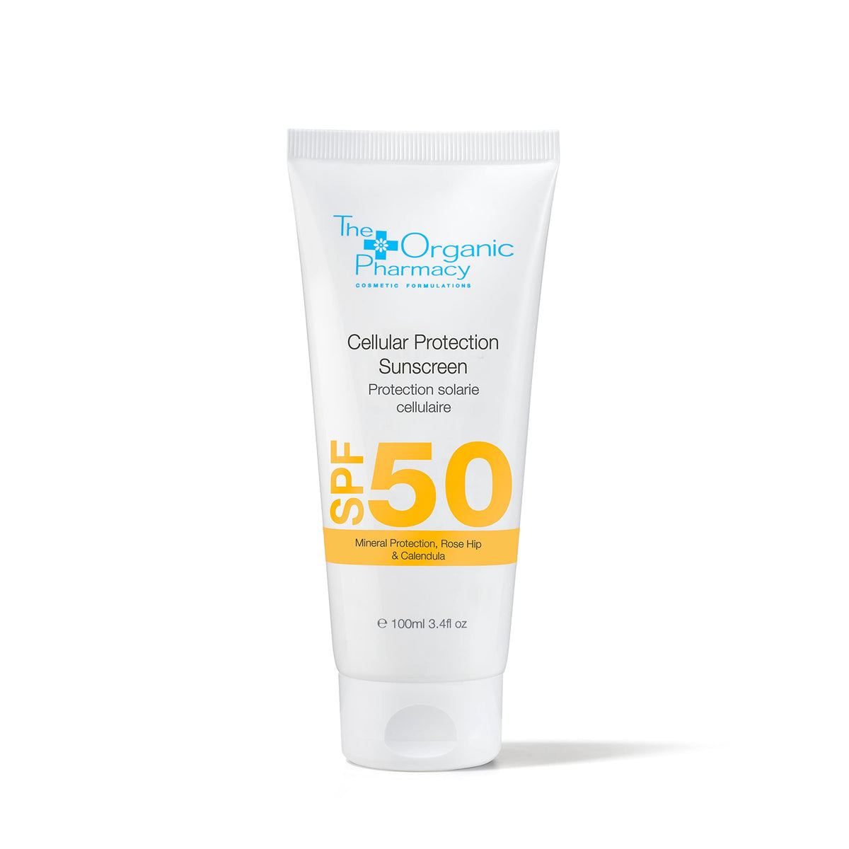 The Organic Pharmacy mineral sunscreen jar ready for daily use