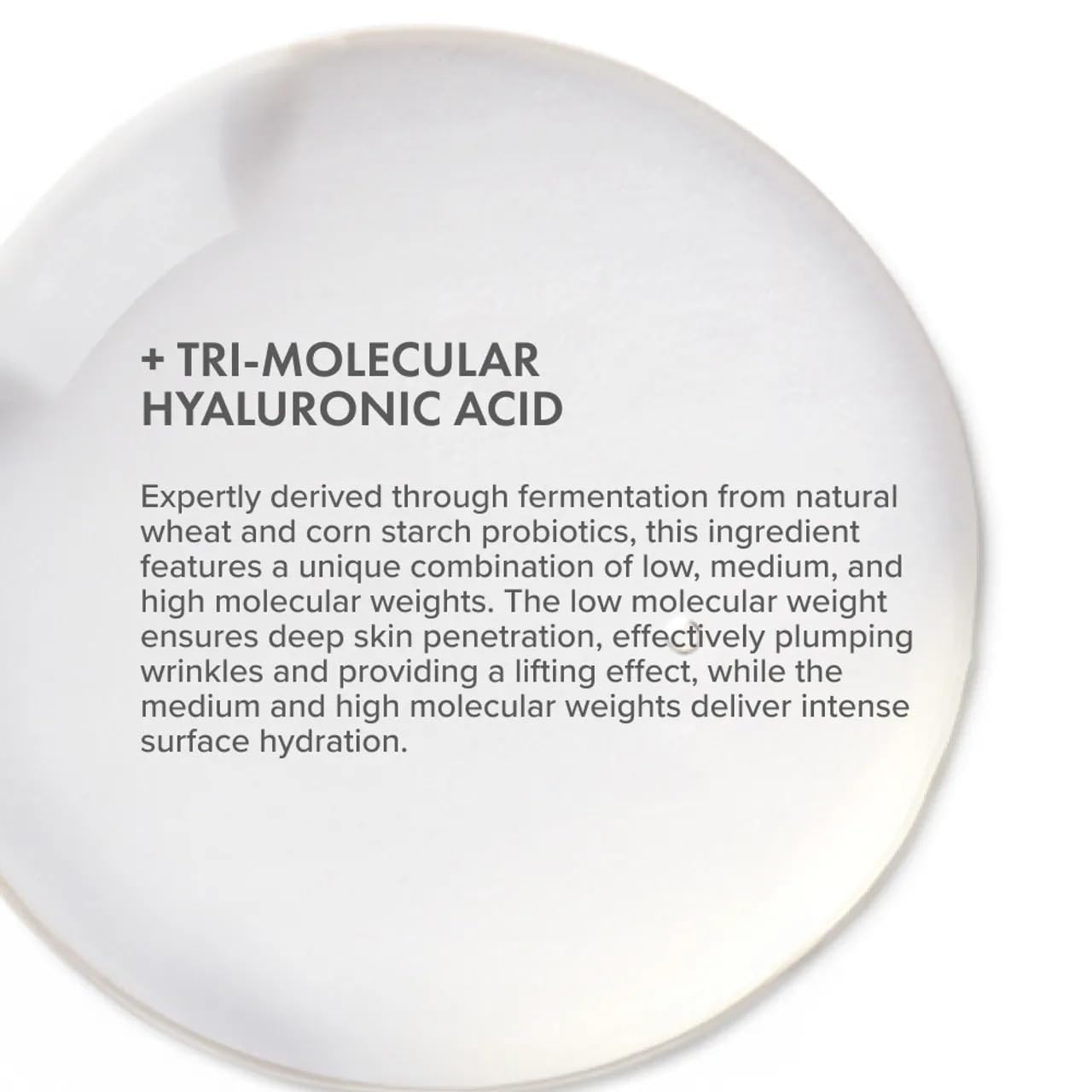 Dropper application of The Organic Pharmacy Hyaluronic Serum for instant surface hydration.