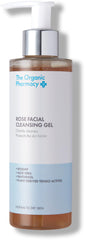 The Organic Pharmacy Rose Facial Cleansing Gel bottle pour to cleanse and refresh skin.