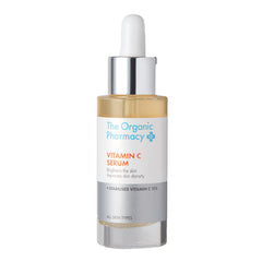 The Organic Pharmacy Stabilised Vitamin C Serum bottle front for brightening