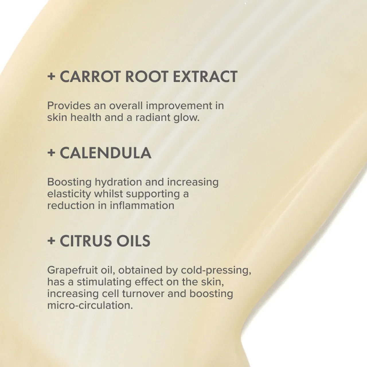 The Organic Pharmacy Vitamin Protection Face Cream ingredients calendula and carrot for nourishing care