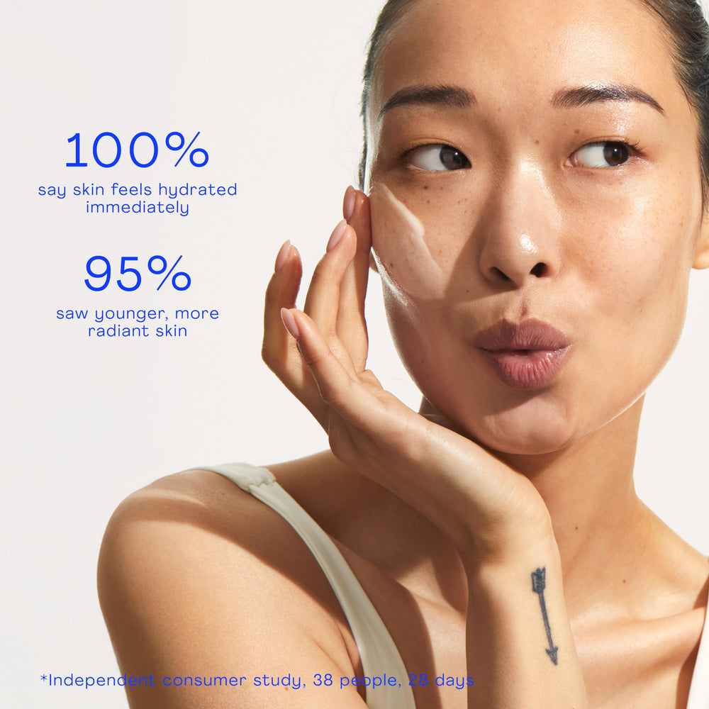 The Outset Firming Serum drop illustrates lightweight, non-irritating formula for sensitive skin