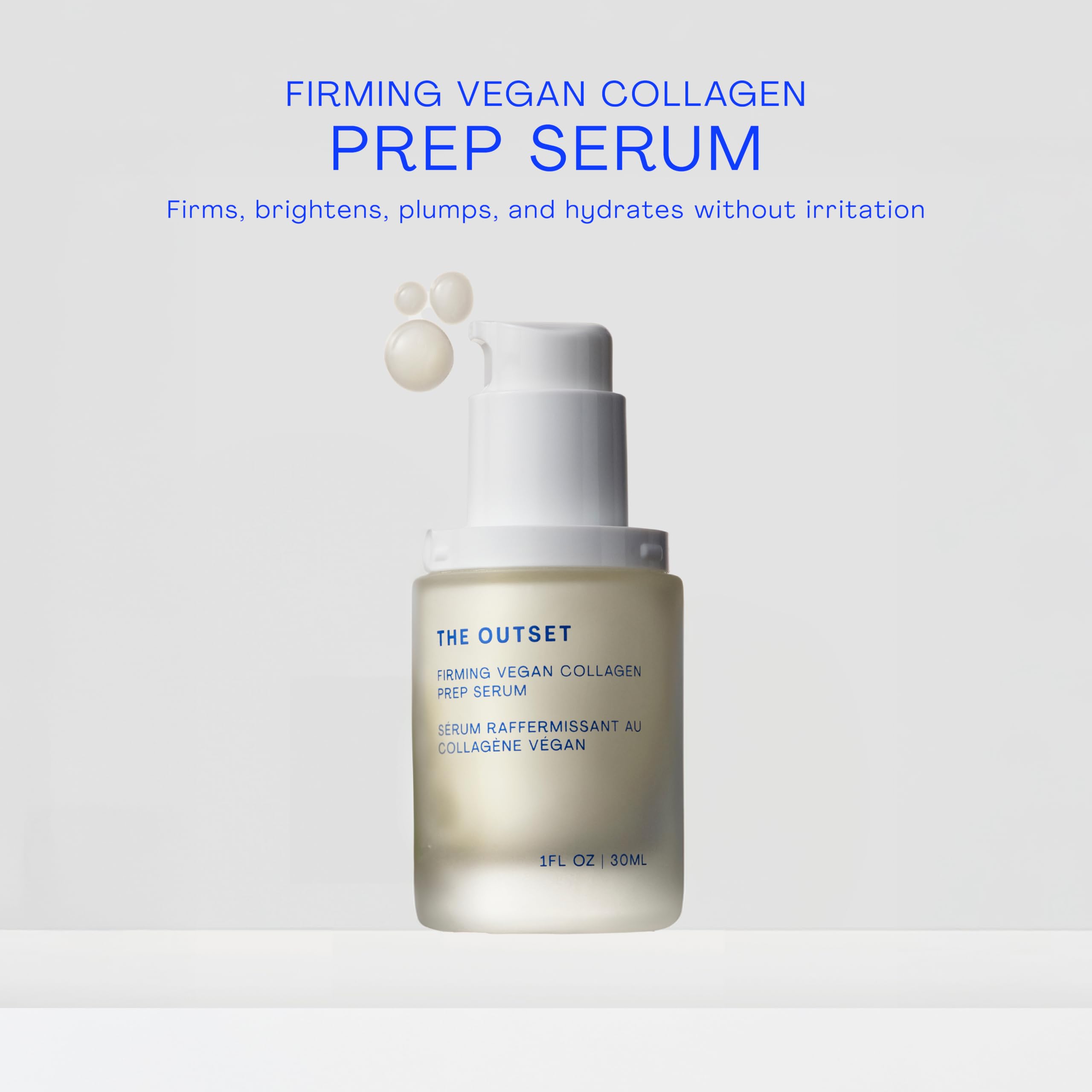 The Outset Firming Serum swatch glows with hydrated, lifted skin