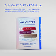The Outset Lip Oasis Dune gloss tube with sheer tint for daily, effortless wear.