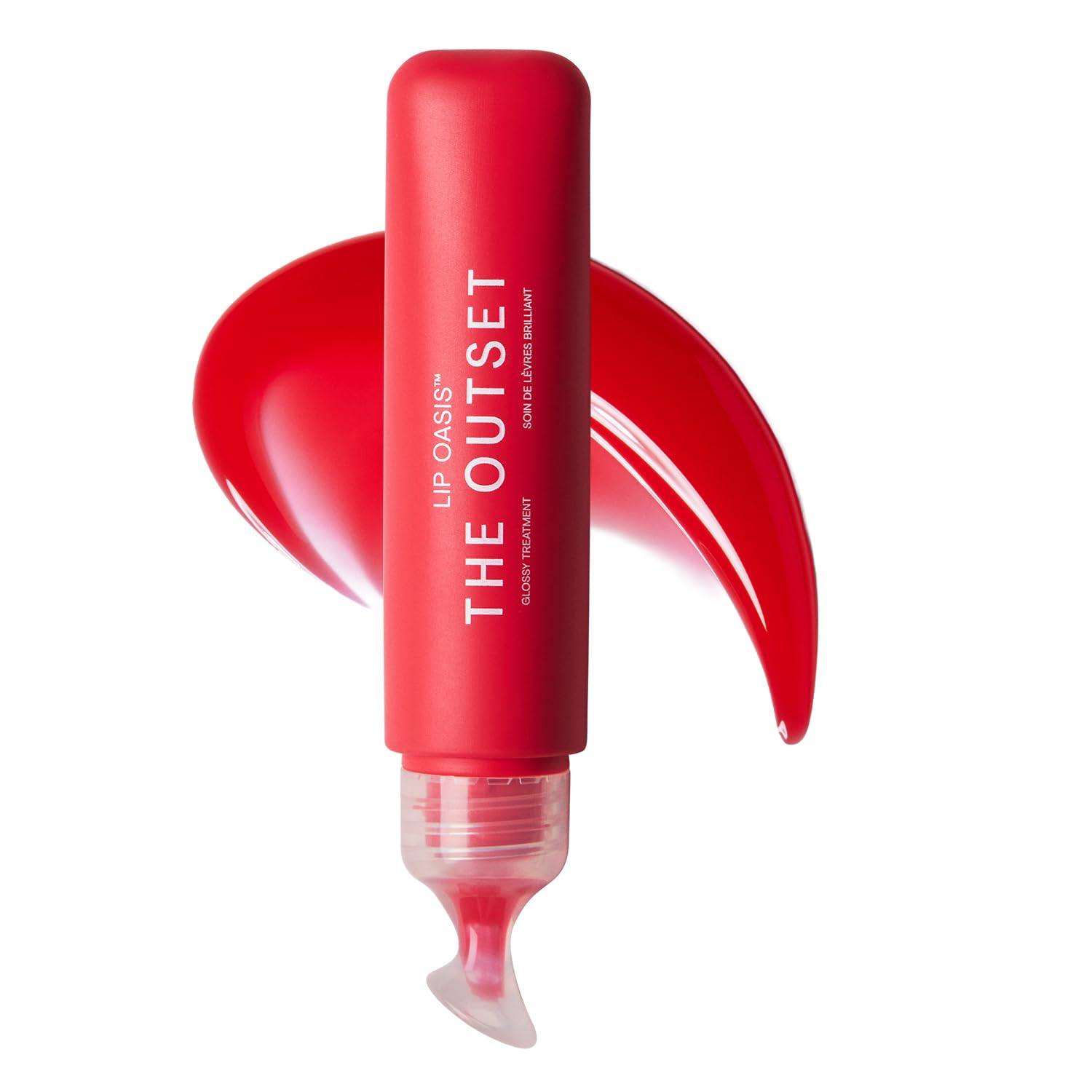The Outset Lip Oasis glossy treatment tube for all-day hydration.