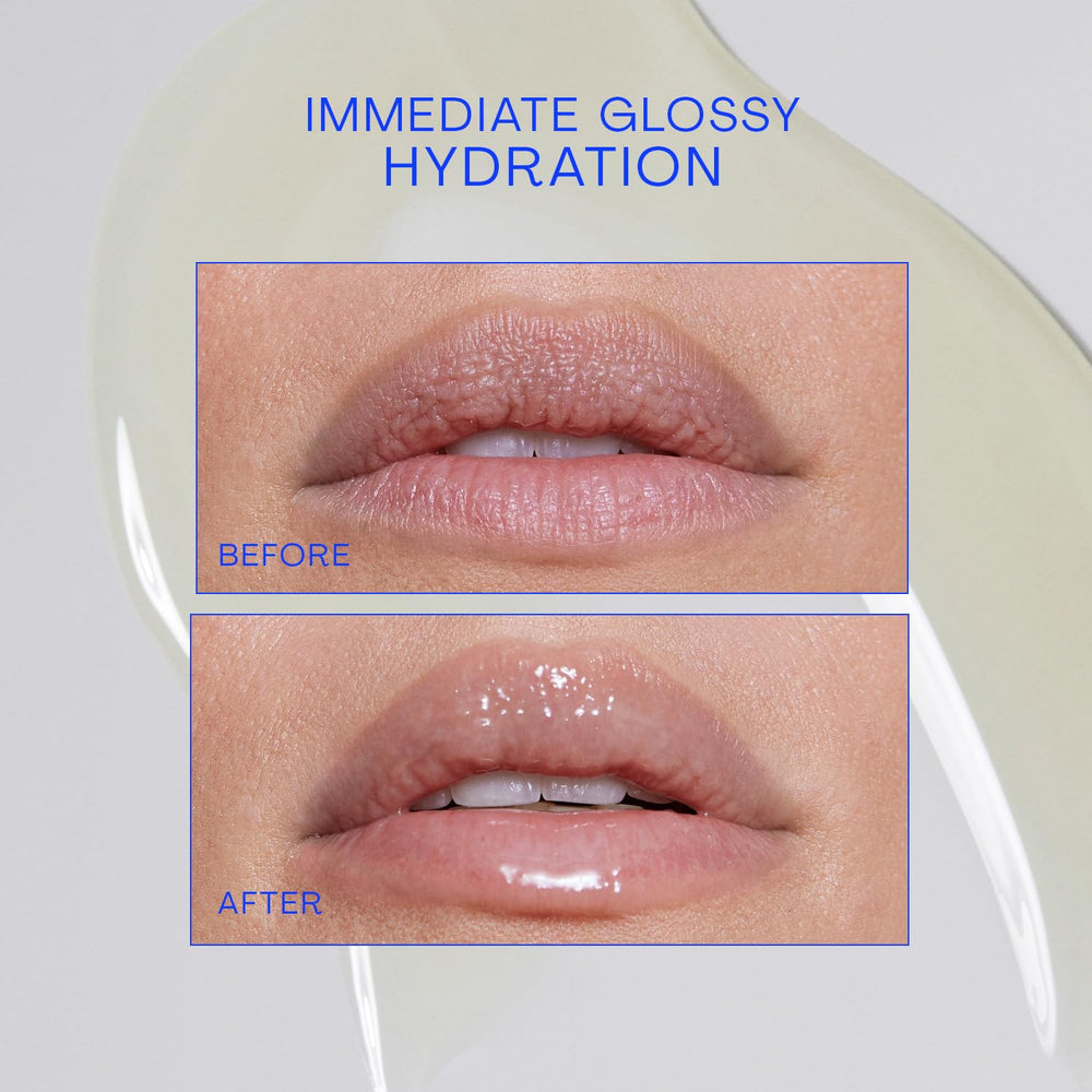 The Outset Lip Oasis MaxiLip formula close-up showing nourishing hydration.