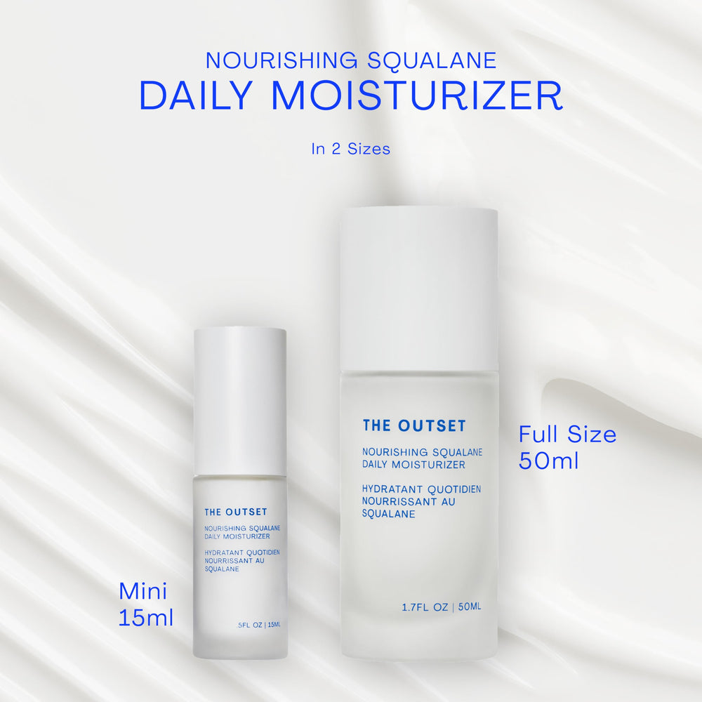 The Outset Nourishing Squalane Daily Moisturizer on skin demonstrates redness reduction and improved texture.
