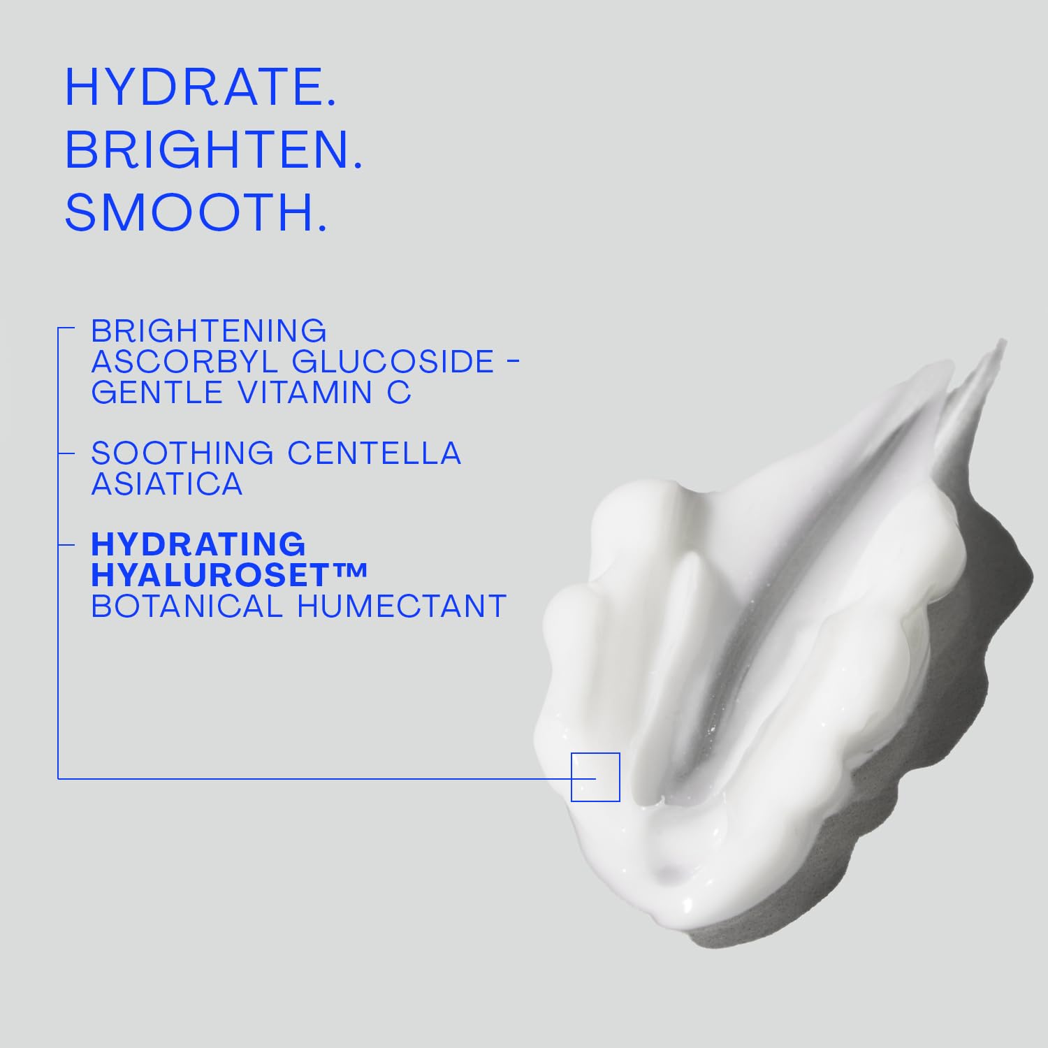 The Outset Vitamin C smoothing eye cream packaging highlighting clean, vegan, gluten-free branding.