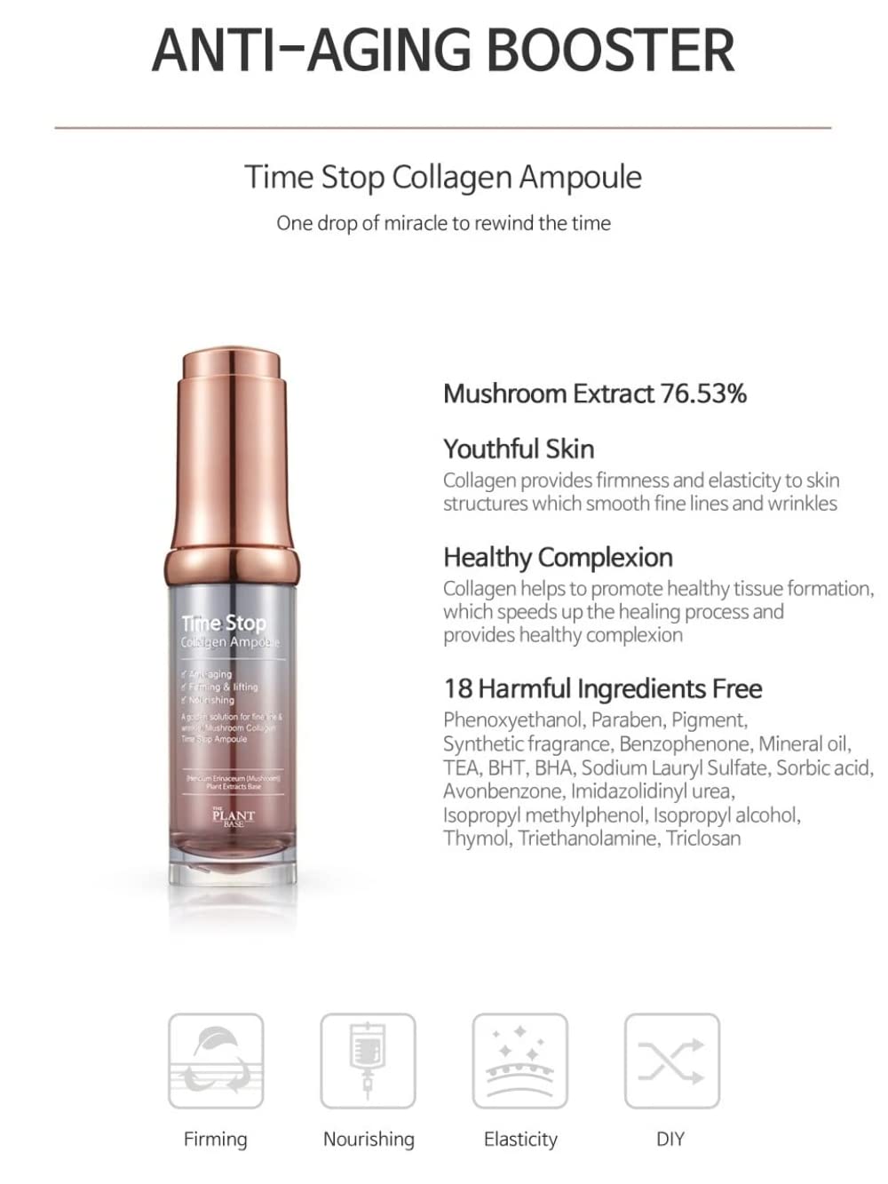 Close-up of Time Stop Collagen Ampoule texture showing SYN-COLL effect