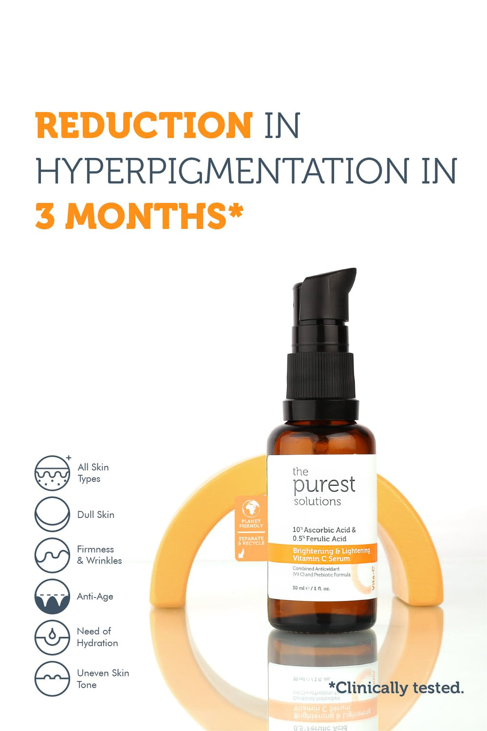 The Purest Solutions Brightening Serum close-up texture on skin shows smooth application