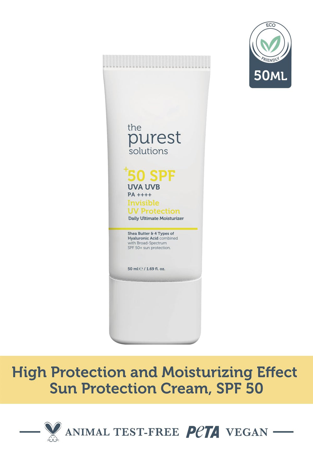 The Purest Solutions Invisible UV Protection texture closeup shows silky, non-greasy spread.
