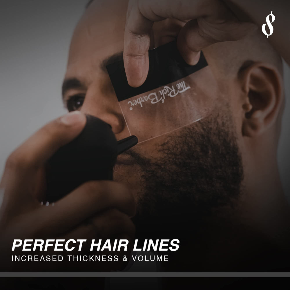The Rich Barber N'Hance Pro hold spray delivers long-lasting hold.