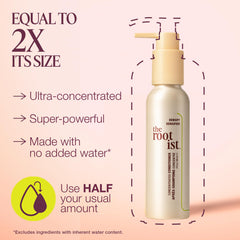 The Rootist Densify texture close-up reveals creamy, concentrated formula for thinning hair.
