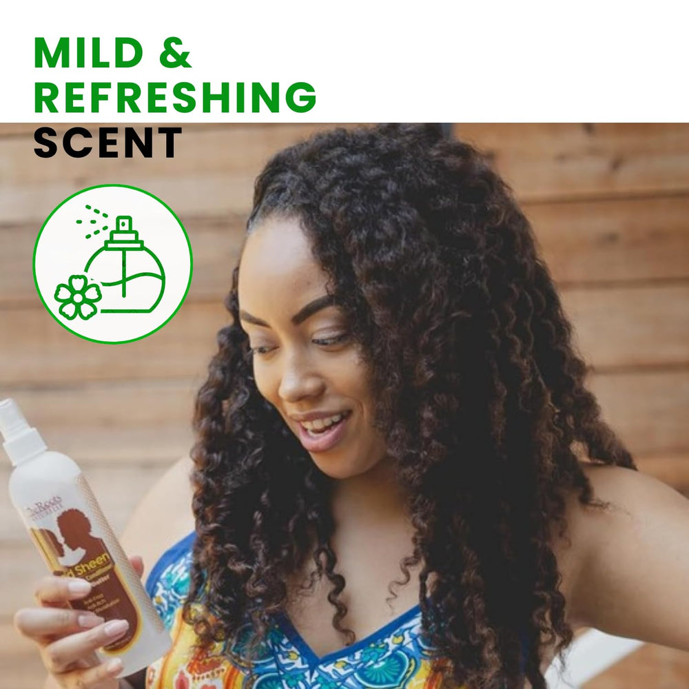 The Roots Naturelle Braid Sheen spray before-frizz routine for smoother textures