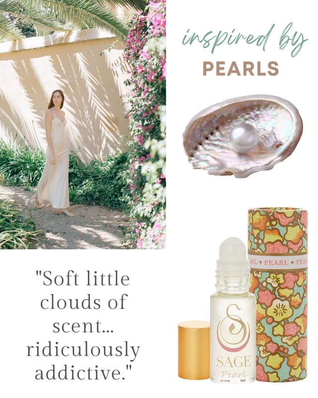 Close-up of Sage Pearl Roll-On ingredients and artisanal blends