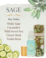 Close-up of cap on The Sage Roll On, highlighting compact travel-friendly design.