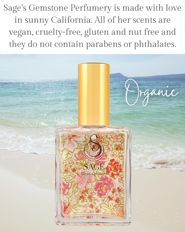 Sandalwood and white amber detail from The Sage Lifestyle Rose Quartz, signaling warm, lasting depth.