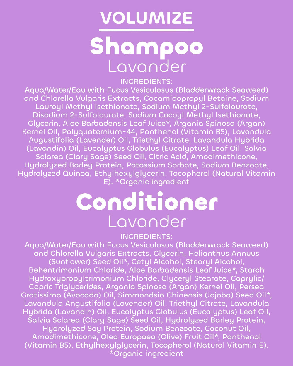 The Seaweed Bath Co. Volumize duo shot highlights a convenient daily hair care routine.