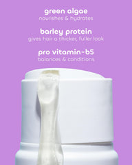 The Seaweed Bath Co. Volumize Shampoo bottle close-up shows lavender aroma and relaxing scent.