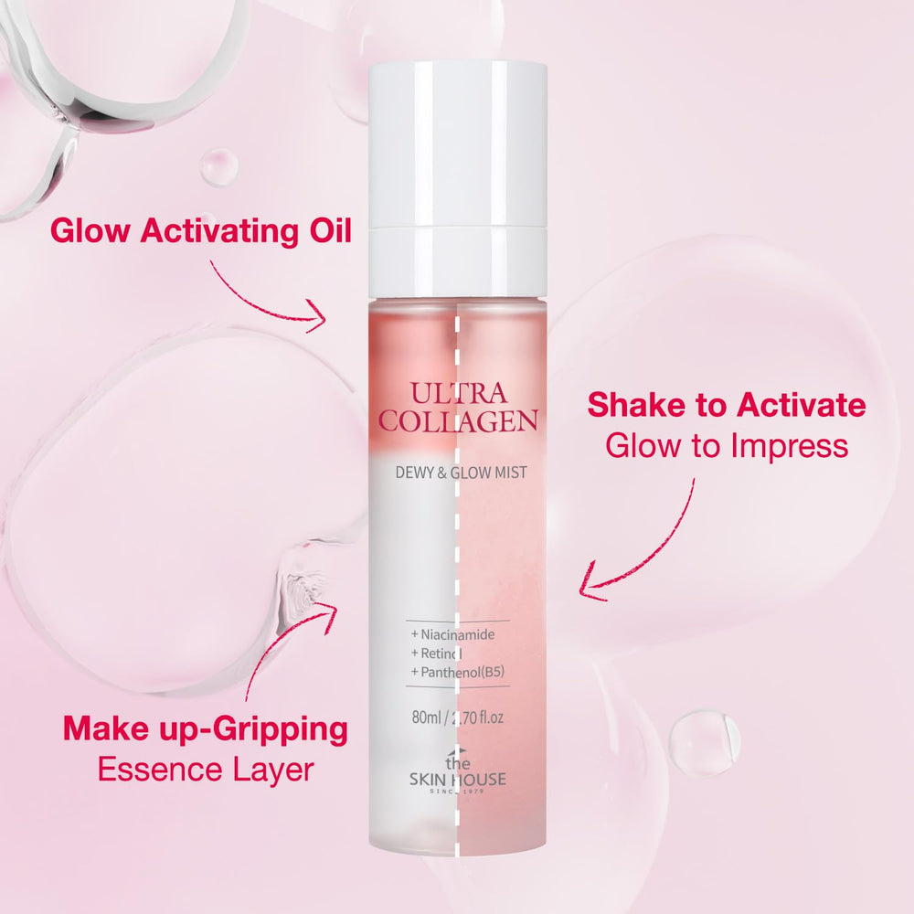 The Skin House mist spray application shows light, weightless hydration for all-day glow