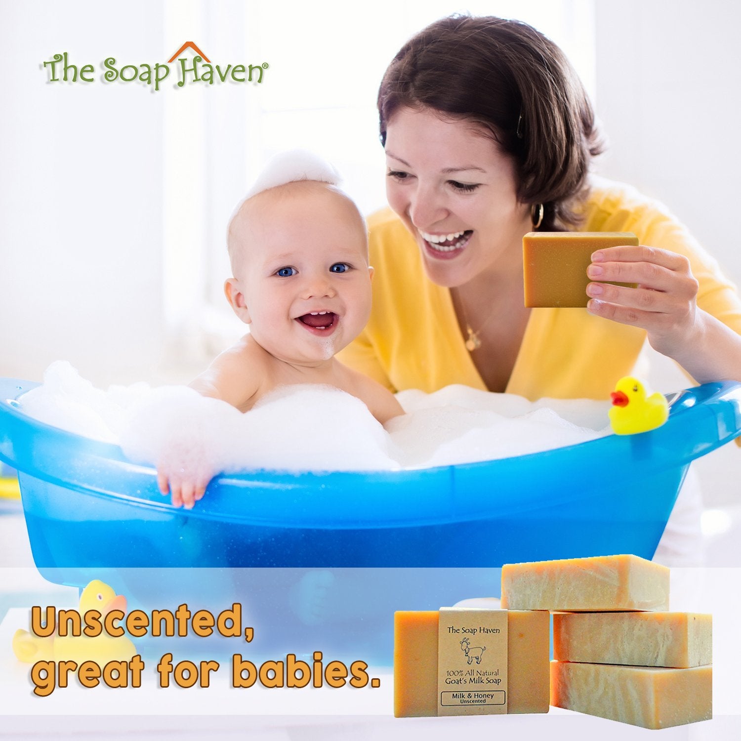 The Soap Haven goat milk honey bar lather highlighting natural moisturizing benefits.