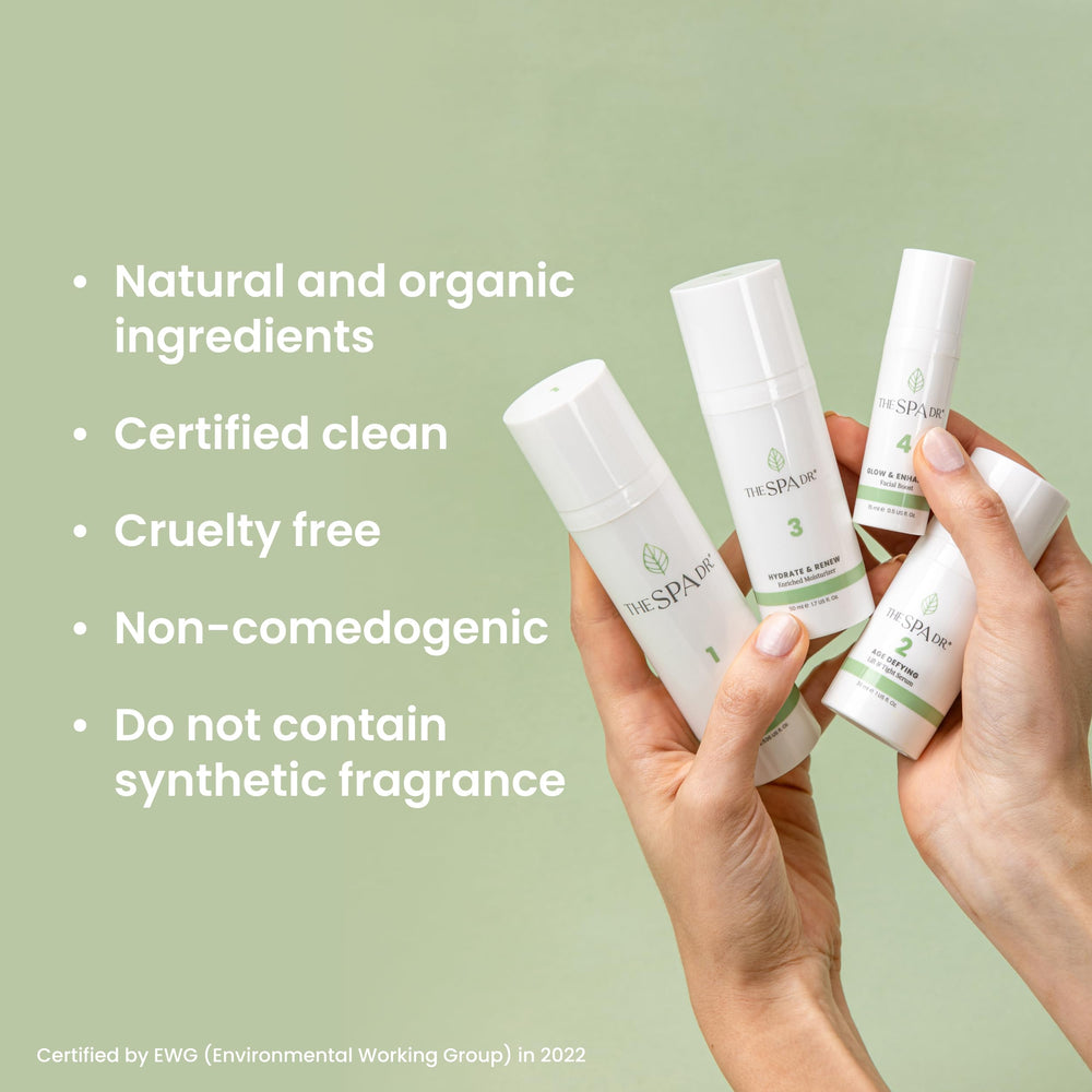 The Spa Dr Glow & Enhance Facial Boost bottle captures luminous finish and optimized replenishment.
