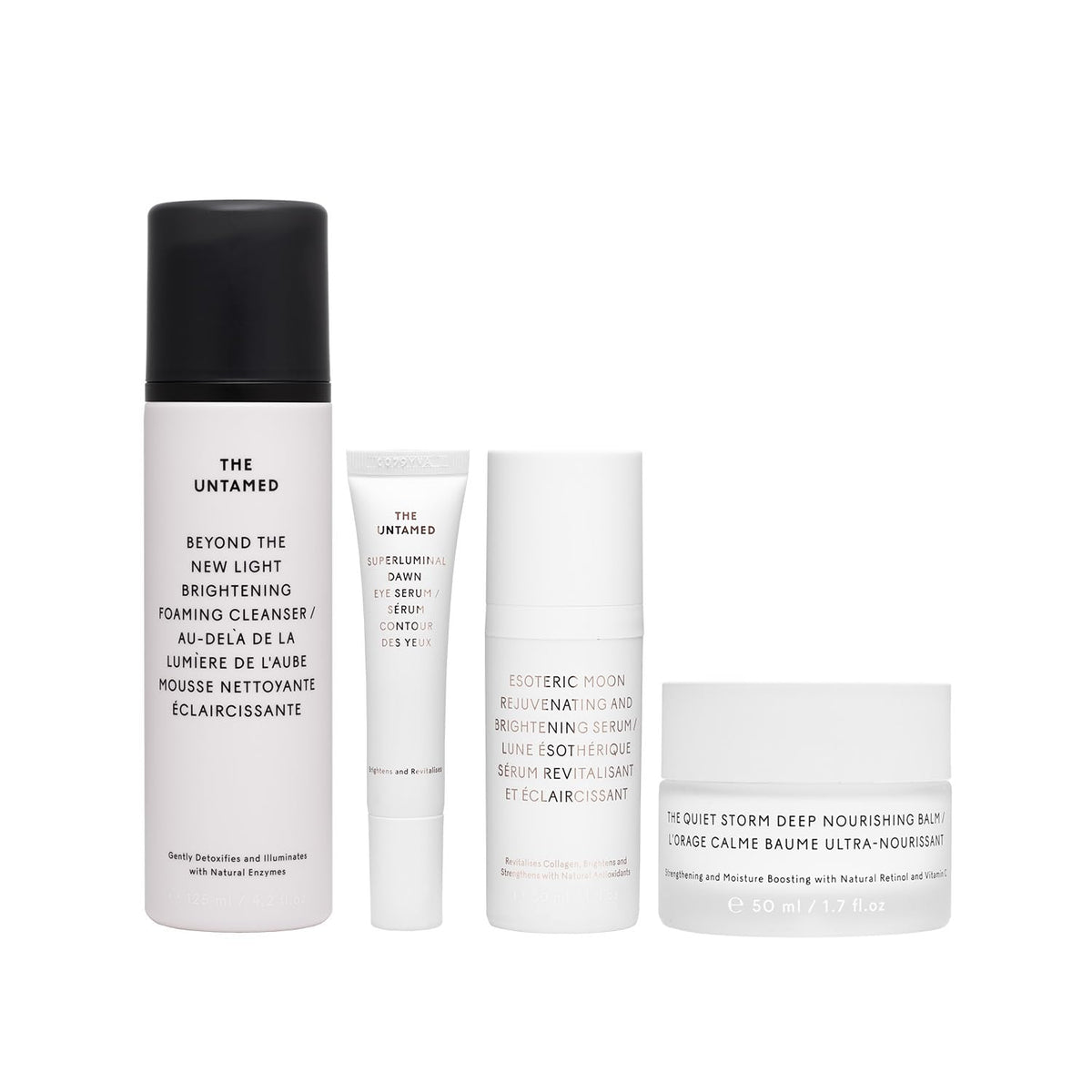 The Untamed Daily Kit cleanser-foam with silky lather for a refreshing morning cleanse.