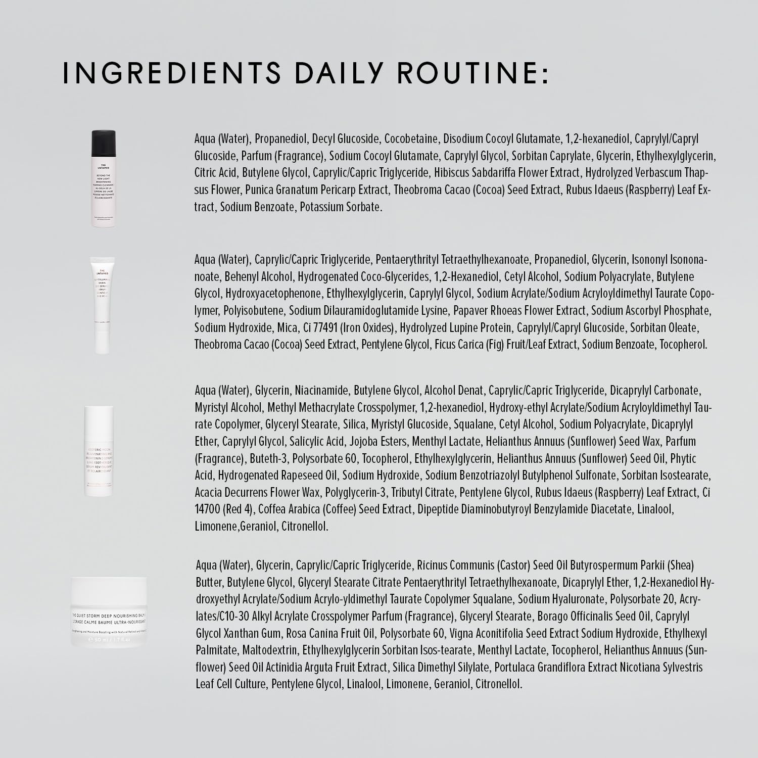 The Untamed Daily Kit pomegranate image signals moisture protection and glow.