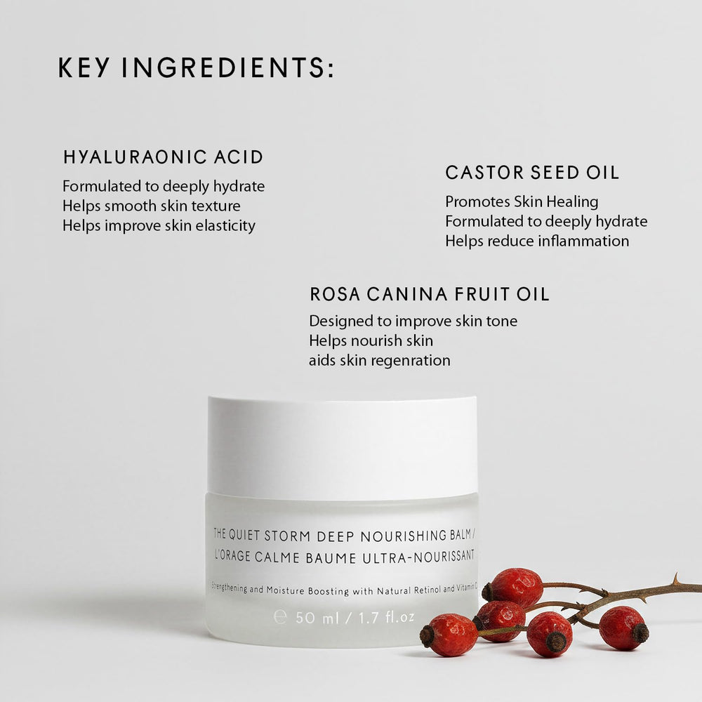 The Untamed Quiet Storm balm being applied for a soothing, comfortable skin feel.