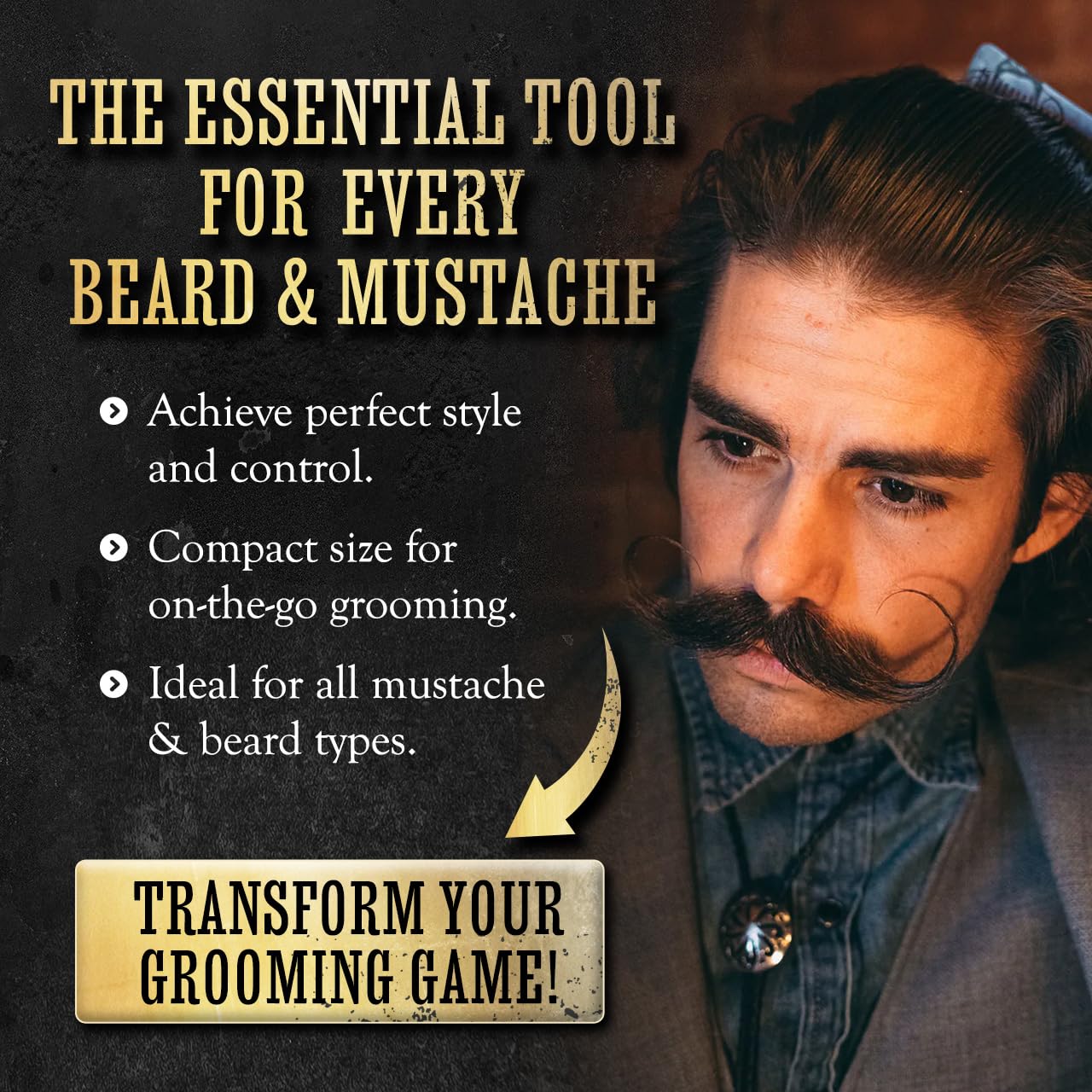 The Vintage Grooming Co death grip comb on display for grooming sessions.