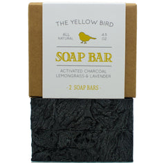 The Yellow Bird charcoal soap for face lather provides a refreshing cleansing effect.