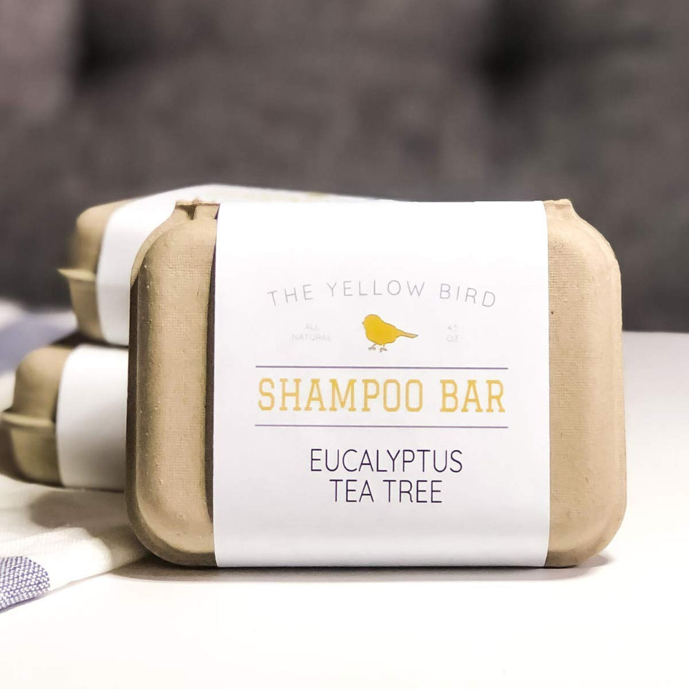 The Yellow Bird eucalyptus tea tree shampoo bar is vegan and cruelty-free.