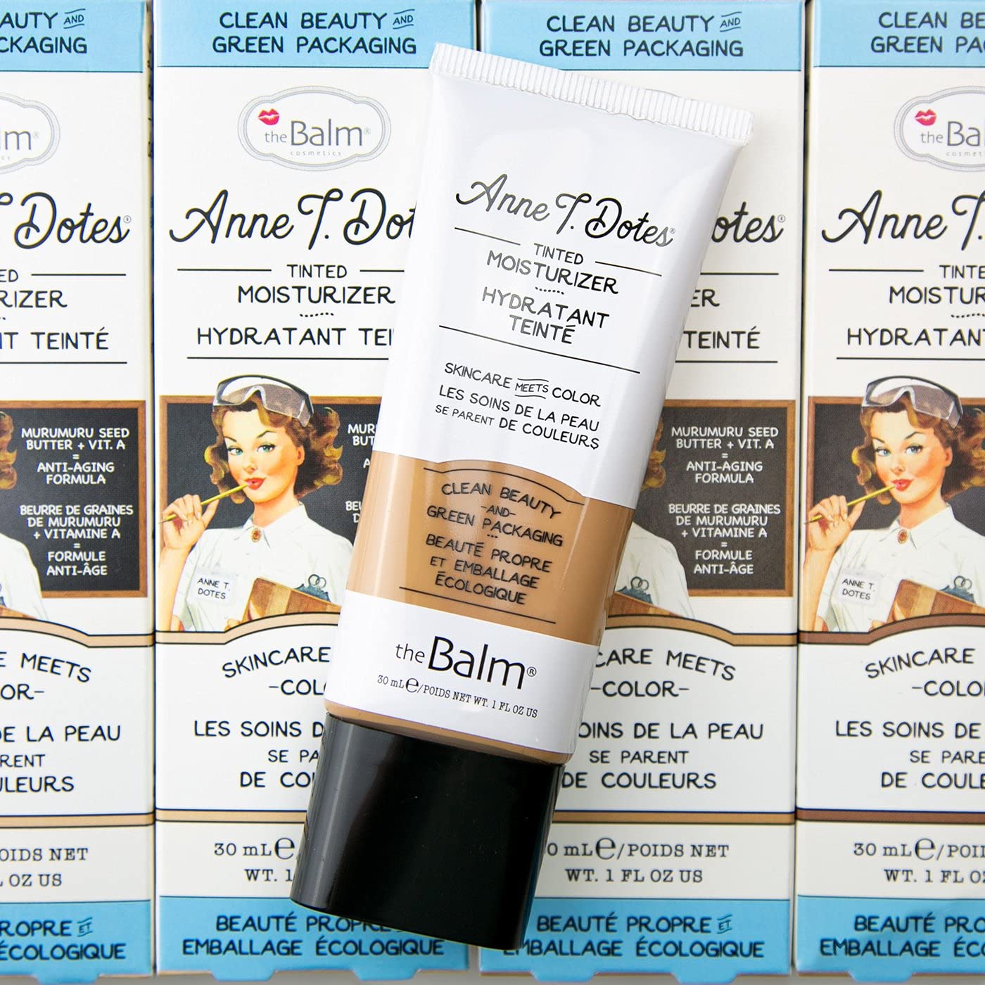 theBalm Anne T. Dotes Deep bottle cap close-up for easy daily application