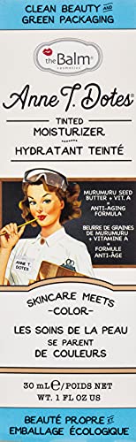 thebalm Anne T. Dotes on medium skin swatches for natural color match.