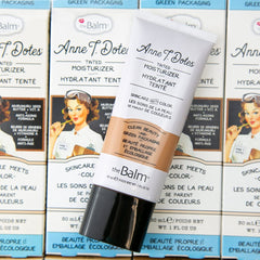 theBalm Anne T. Dotes packaging highlighting compact bottle and travel-ready size.