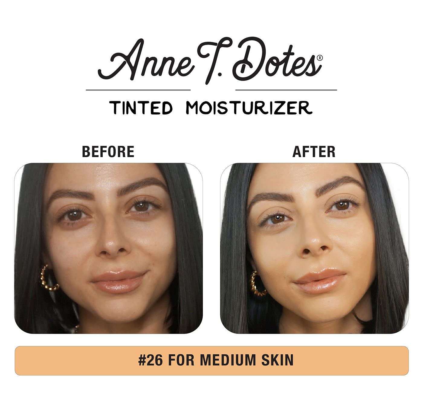 thebalm Anne T. Dotes texture swatch demonstrates lightweight coverage.