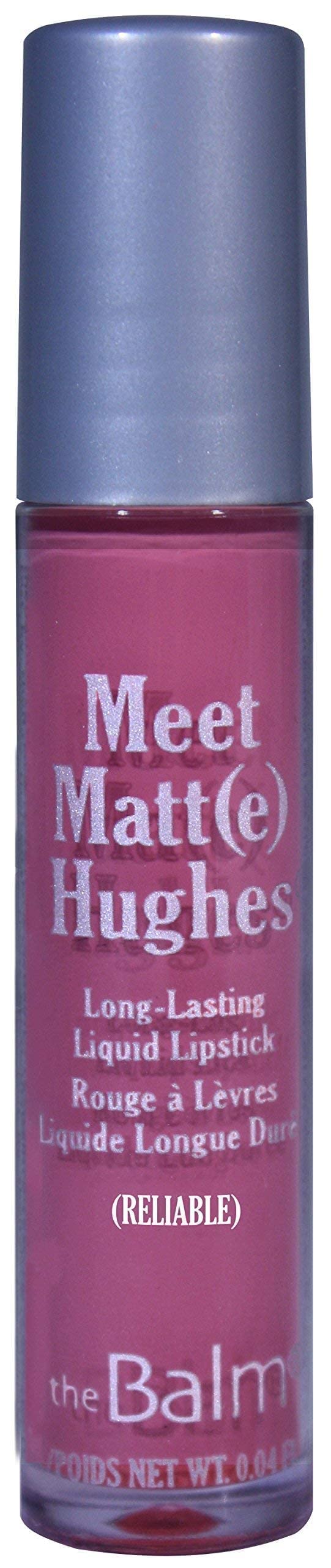 Wear-demo of theBalm Meet Matt(e) Hughes shows long-wearing matte color in action.