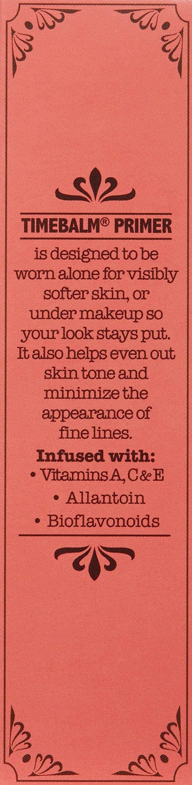 theBalm TimeBalm Face Primer skin-tone evening effect, balanced complexion