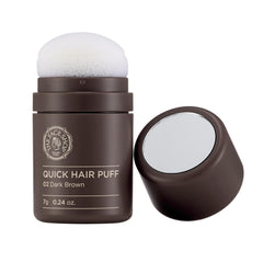 The Face Shop Quick Hair Puff compact shows natural root touch up for a fuller look.