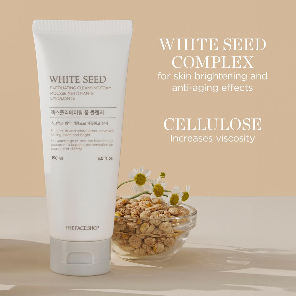 The Face Shop White Seed ingredient list on label emphasizes natural extracts