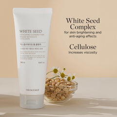The Face Shop texture detail highlights creamy exfoliating beads and smooth finish