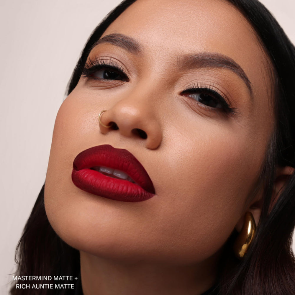 The Lip Bar lip gloss layering adds high shine with versatile looks.