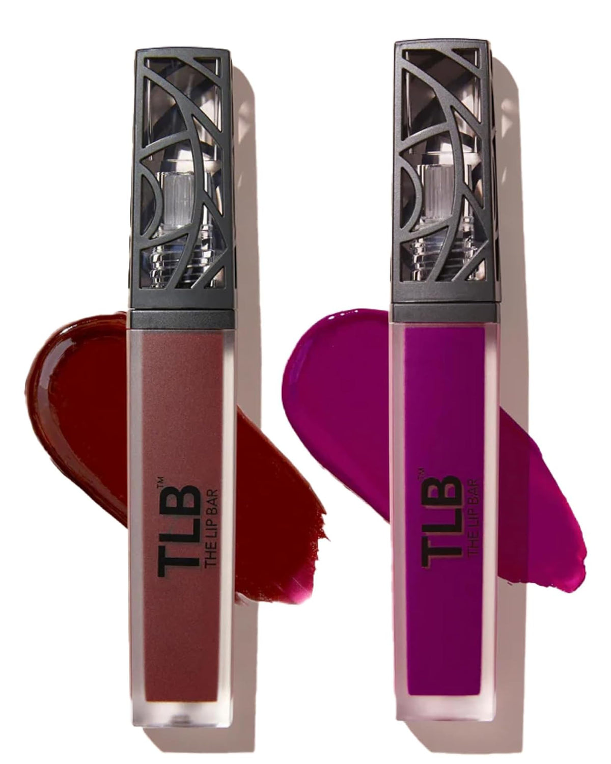 The Lip Bar Rebel liquid matte mini swatch in deep burgundy for all-day color.