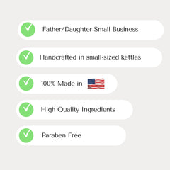 The Lotion Company Lively Lemon packaging box emphasizes small-batch, family-owned quality.