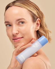 Then I Met You birch milk toner glow on skin highlights radiant, hydrated complexion.