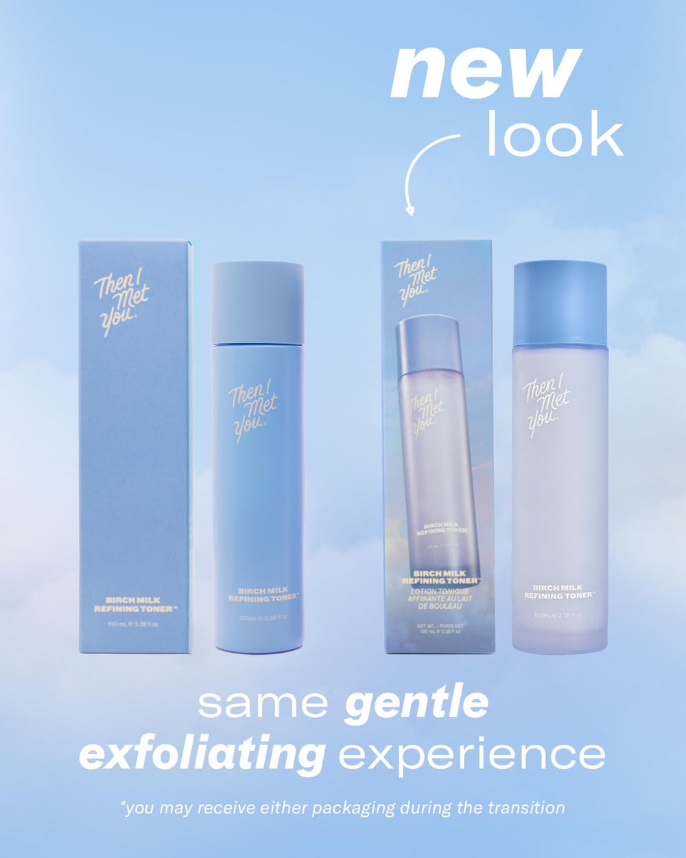 Then I Met You birch milk toner texture closeup emphasizes milky, gentle exfoliation.