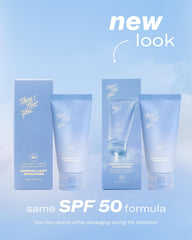 Close-up of Then I Met You Essence Light Sunscreen bottle highlighting smooth surface