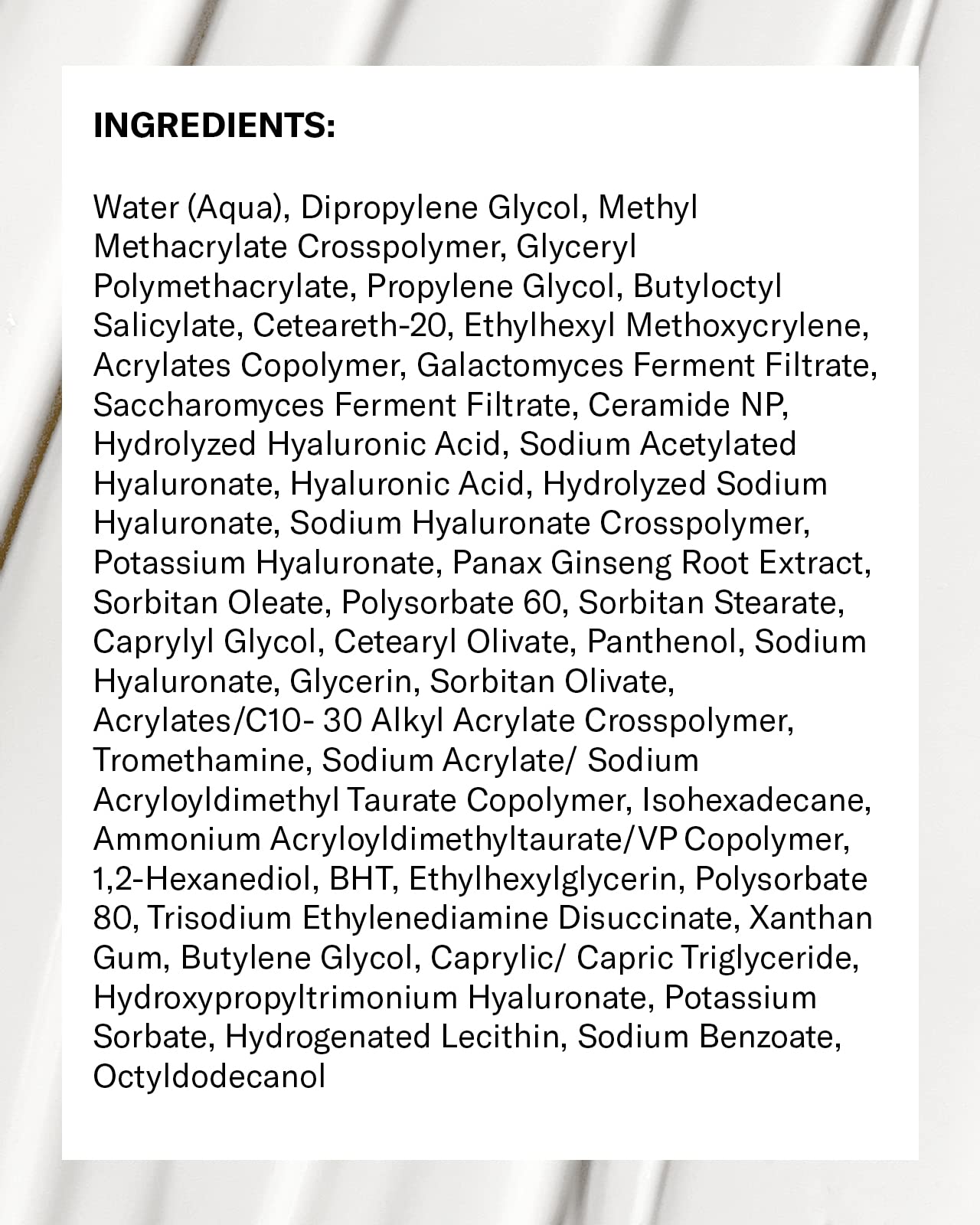 Key ingredients in Then I Met You Essence Light Sunscreen: sake, ceramides, hyaluronic acid