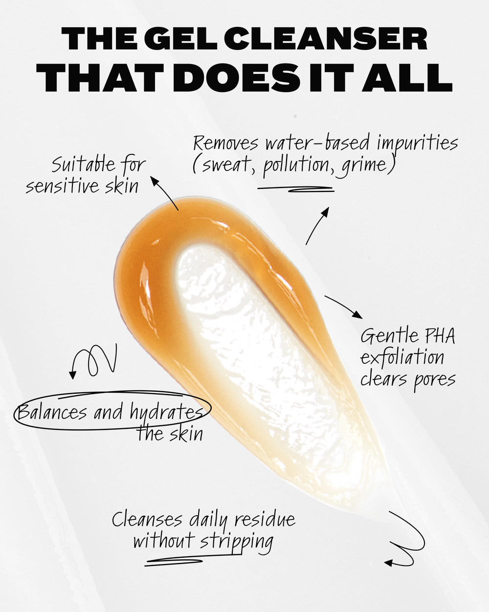Then I Met You Soothing Tea Cleansing Gel lather demonstrating light, hydrating foam